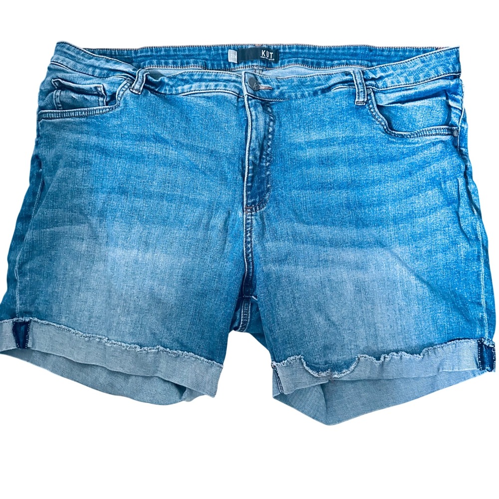Kut From The Kloth Denim Shorts Womens 22W Blue Jean Cuffed Casual‎